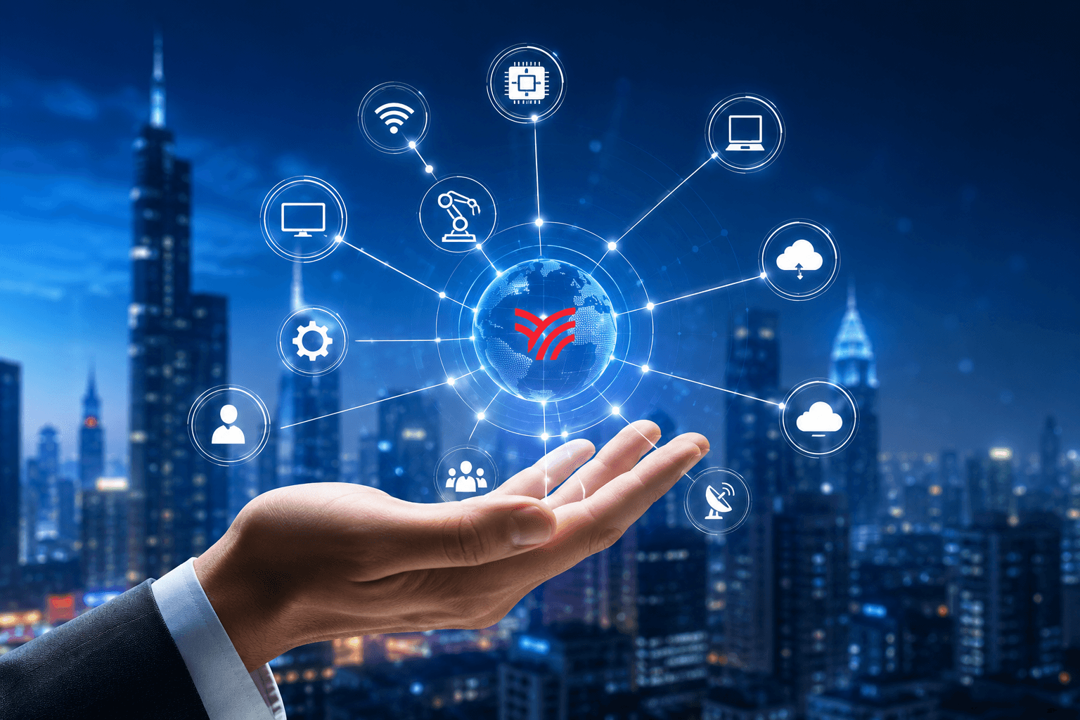 Technology services network visual